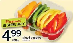 Fortinos Sliced peppers offer
