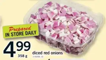 Fortinos Diced red onions offer