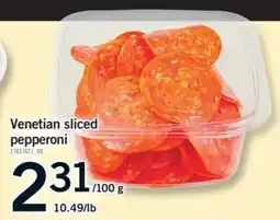 Fortinos Venetian sliced pepperoni offer