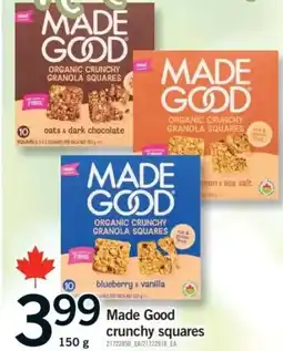 Fortinos Made Good crunchy squares offer