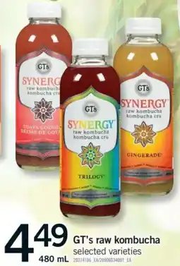 Fortinos GT's raw kombucha offer