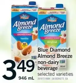 Fortinos Blue Diamond Almond Breeze non-dairy beverage offer