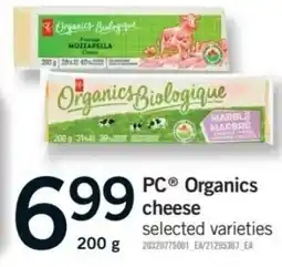 Fortinos PC Organics Cheese offer