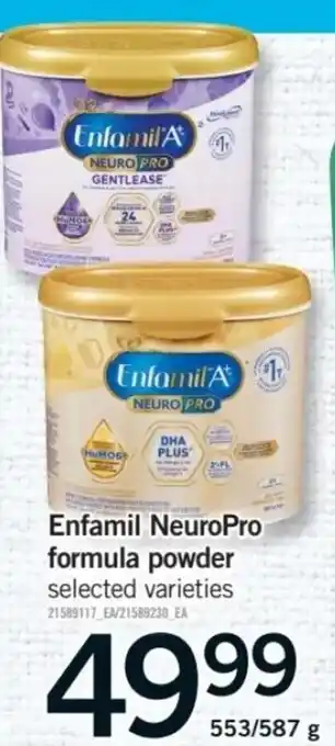 Fortinos Enfamil NeuroPro formula powder offer