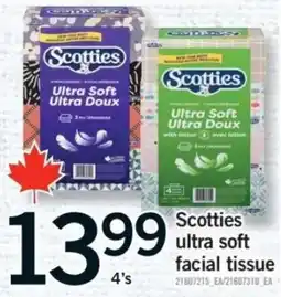 Fortinos Scotties ultra soft facial tissue offer