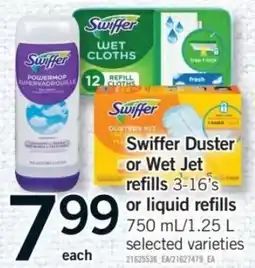 Fortinos Swiffer Duster or Wet Jet refills or liquid refills offer