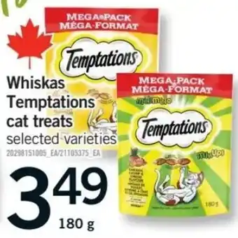 Fortinos Whiskas Temptations cat treats offer