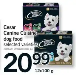 Fortinos Cesar Canine Cuisine dog food offer