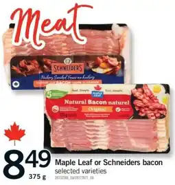 Fortinos Maple Leaf or Schneiders bacon offer
