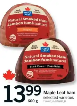 Fortinos Maple Leaf ham offer
