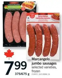 Fortinos Marcangelo jumbo sausages offer