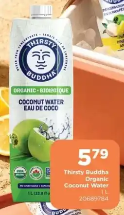 Fortinos Thirsty Buddha Organic Coconut Water offer