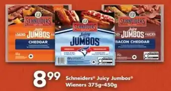 Fortinos Schneiders Juicy Jumbos Wieners offer