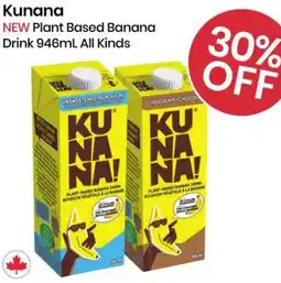 Healthy Planet Kunana NEW Plant Based Banana Drink offer