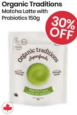 Healthy Planet Organic Traditions Matcha Latte with Probiotics offer
