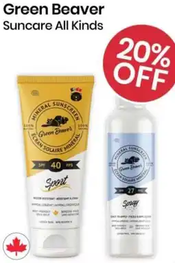 Healthy Planet Green Beaver Suncare All Kinds offer