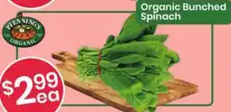 Healthy Planet Organic Bunched Spinach offer