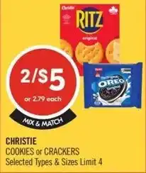 Shoppers Drug Mart Christie cookies or crackers offer