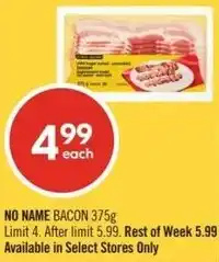 Shoppers Drug Mart No name bacon offer