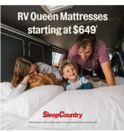 Sleep Country RV Queen Mattresses offer