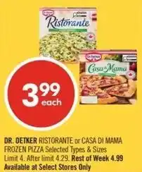 Shoppers Drug Mart Dr. oetker ristorante or casa di mama frozen pizza offer