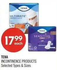 Shoppers Drug Mart Tena incontinence products offer