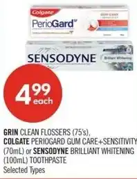 Shoppers Drug Mart Grin colgate or sensodyne offer