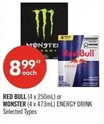 Shoppers Drug Mart Red bull or monster offer