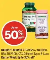 Shoppers Drug Mart Natures bounty offer
