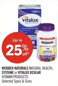 Shoppers Drug Mart Webber naturals systane or vitalux ocular offer
