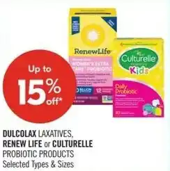 Shoppers Drug Mart Dulcolax renew life or culturelle offer