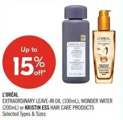 Shoppers Drug Mart L oréal or kristin ess offer