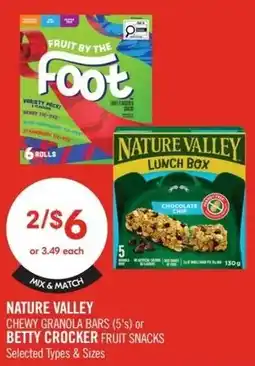 Shoppers Drug Mart Nature valley or betty crocker offer