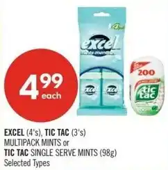 Shoppers Drug Mart Excel tic tac offer