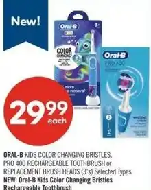 Shoppers Drug Mart New Oral B Kids Color Changing Bristles Rechargeable Toothbrush offer