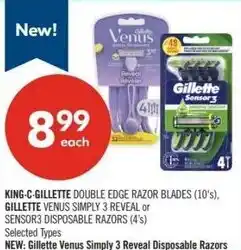 Shoppers Drug Mart New Gillette Venus Simply 3 Reveal Disposable Razors offer