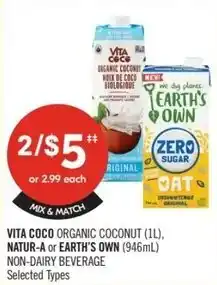 Shoppers Drug Mart Vita coco natur a or earths own offer