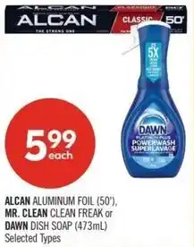 Shoppers Drug Mart Alcan mr clean or dawn offer