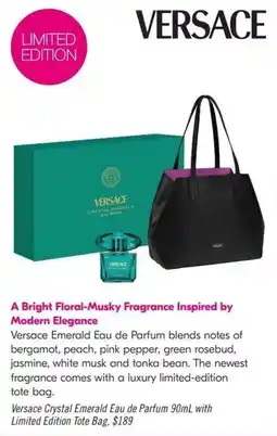 Shoppers Drug Mart Versace Crystal Emerald Eau de Parfum with Limited Edition Tote Bag offer