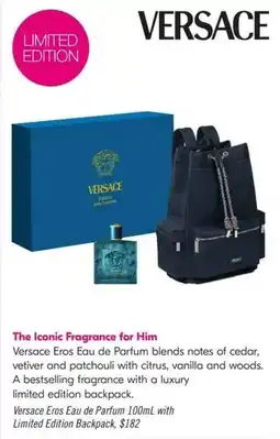 Shoppers Drug Mart Versace Eros Eau de Parfum with Limited Edition Backpack offer