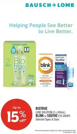 Shoppers Drug Mart Biotrue offer