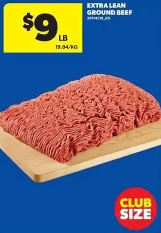 Real Canadian Superstore Extra lean ground beef offer
