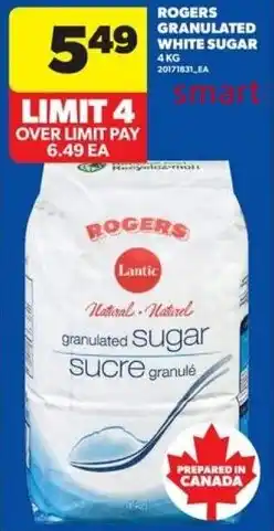 Real Canadian Superstore Rogers granulated white sugar offer