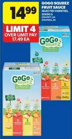 Real Canadian Superstore Gogo squeez fruit sauce offer