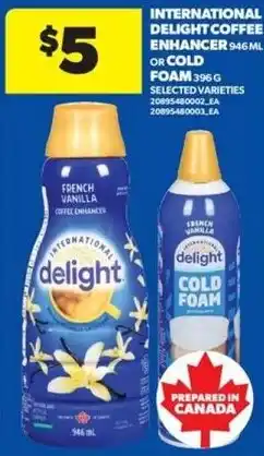 Real Canadian Superstore International delight coffee enhancer or cold foam offer