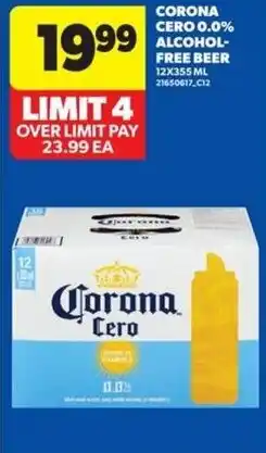 Real Canadian Superstore Corona cero 0.0% alcohol free beer offer