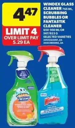 Real Canadian Superstore Windex glass cleaner scrubbing bubbles or fantastik cleaner offer