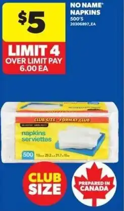 Real Canadian Superstore No name napkins offer