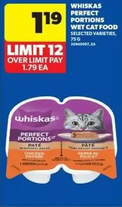Real Canadian Superstore Whiskas perfect portions wet cat food offer