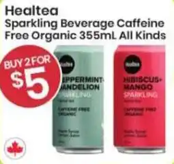 Healthy Planet Healtea Sparkling Beverage Caffeine Free Organic All Kinds offer